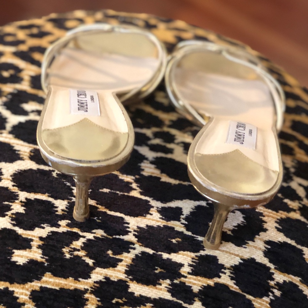 Gold Jimmy Choo heels
